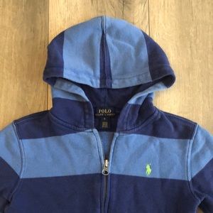 Polo Ralph Lauren boys stripe zip hoodie size 6
